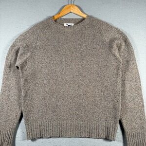 Vintage JCPenney The Fox Sweater Mens Medium Brown Wool Blend Crew Neck USA Made